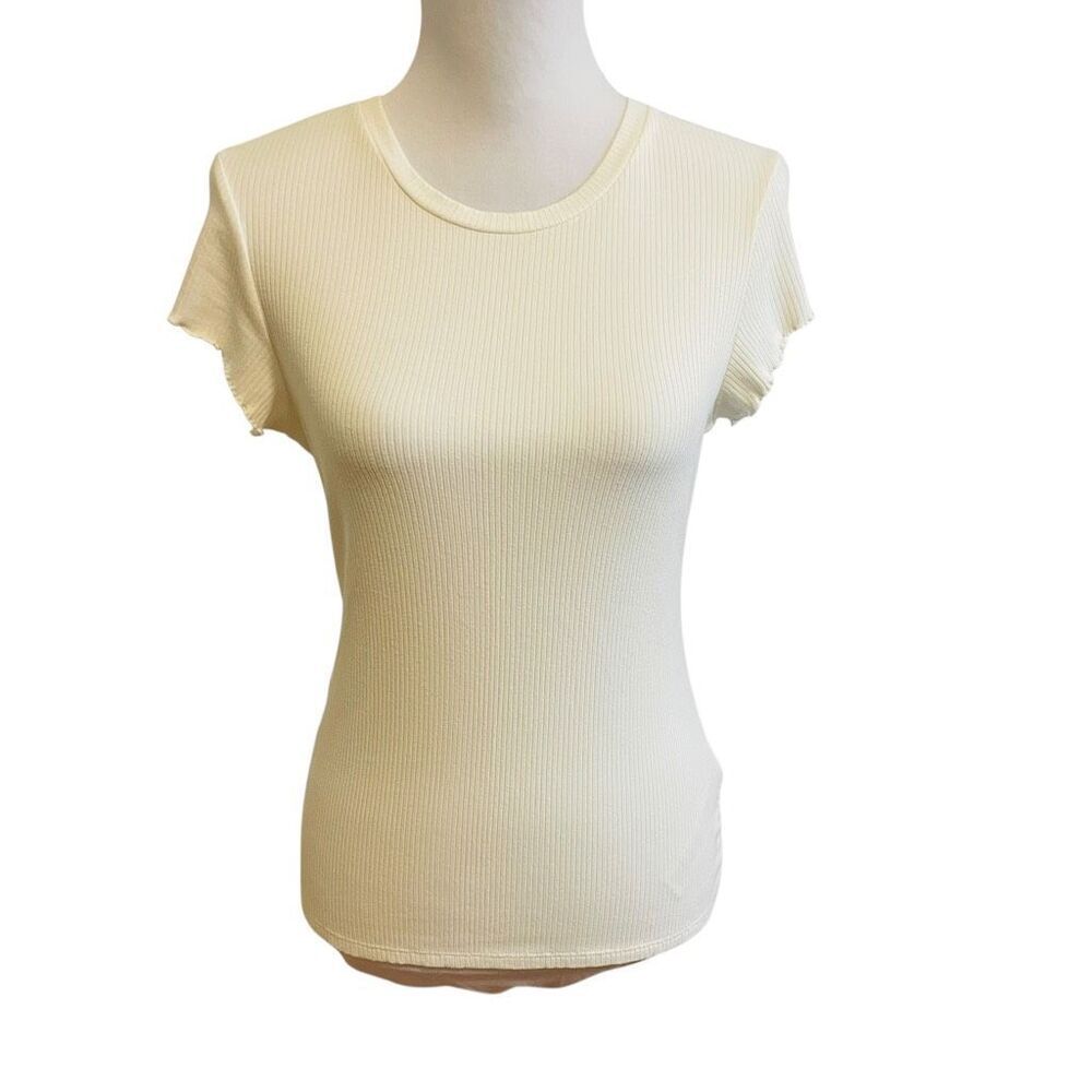 Patagonia Women's Rib-Knit T-Shirt Cream Size Medium